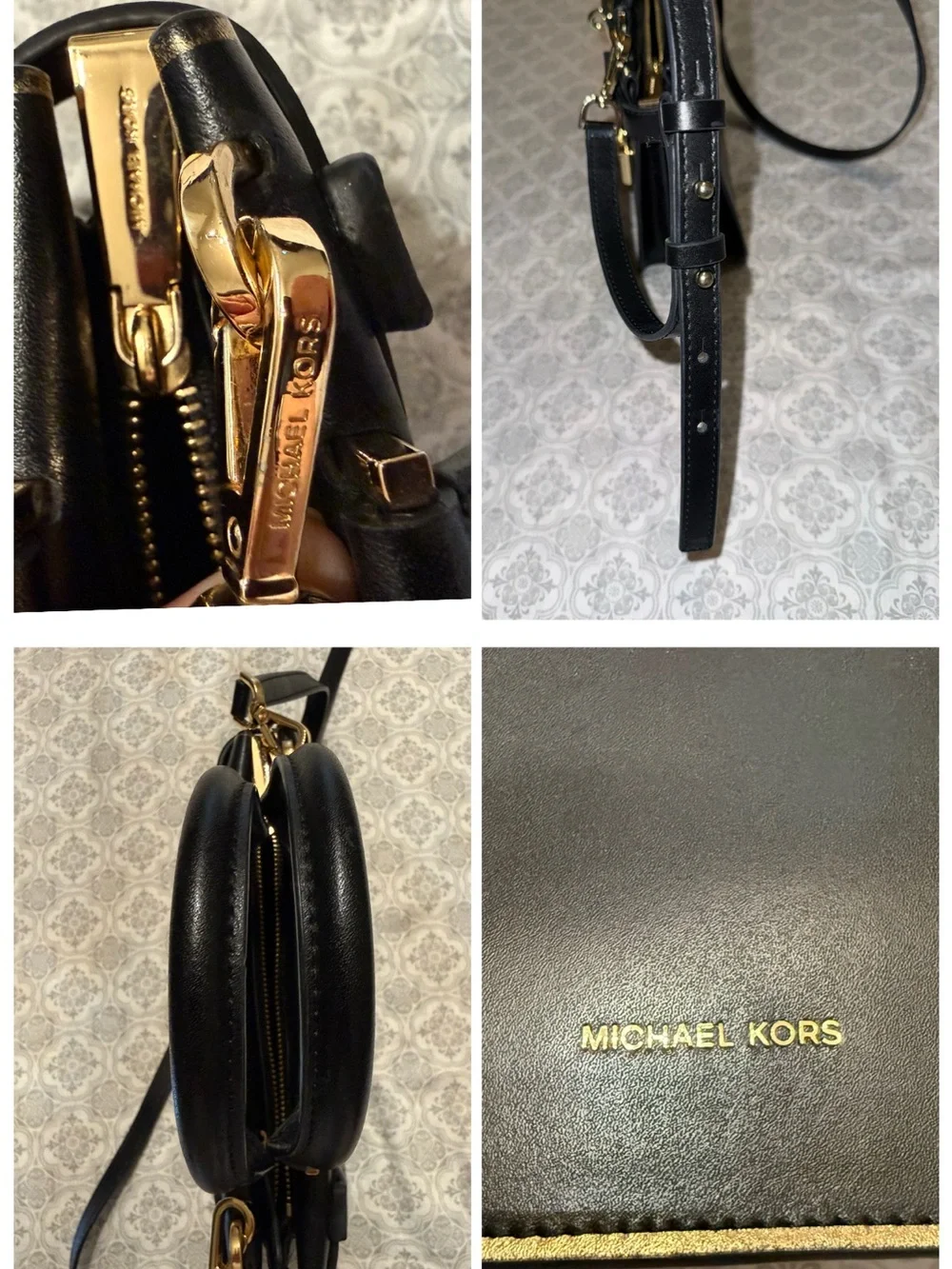 Michael Kors Tatiana Leather Satchel Crossbody